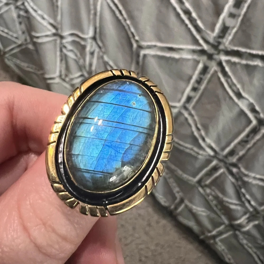 CHARLES ALBERT labradorite ring - Picture 1 of 3